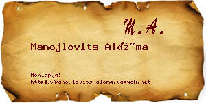 Manojlovits Alóma névjegykártya